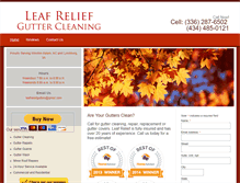 Tablet Screenshot of leafreliefguttercleaning.com